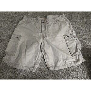 Carhartt Relaxed Fit 100277232 Rugged Cargo Canvas Work Khaki Shorts‎ (A50)